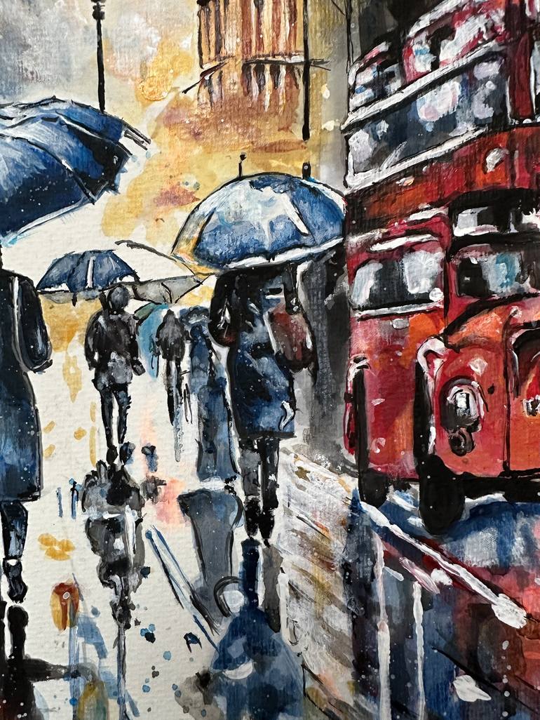 Original Fine Art Cities Painting by Misty Lady