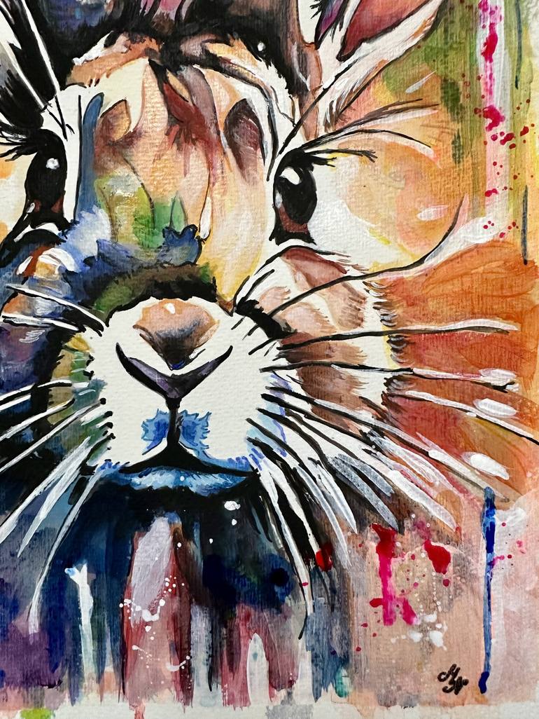 Original Animal Painting by Misty Lady