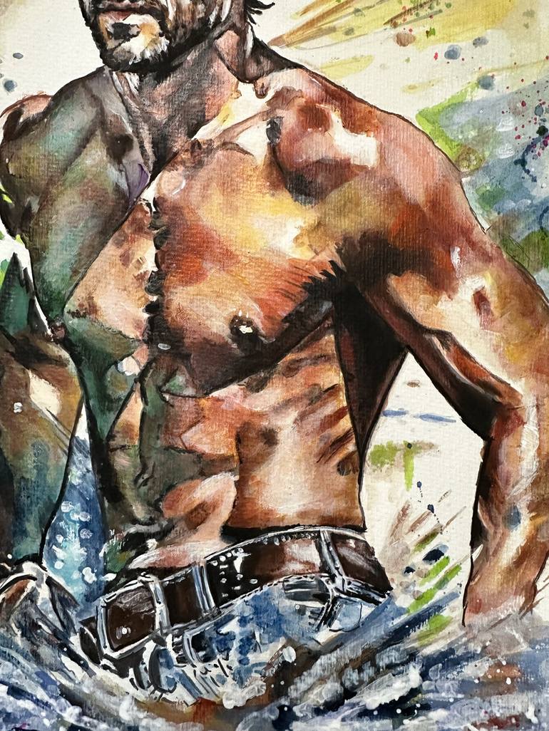 Original Figurative Nude Painting by Misty Lady