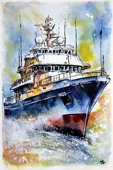 Original Ship Paintings by Misty Lady