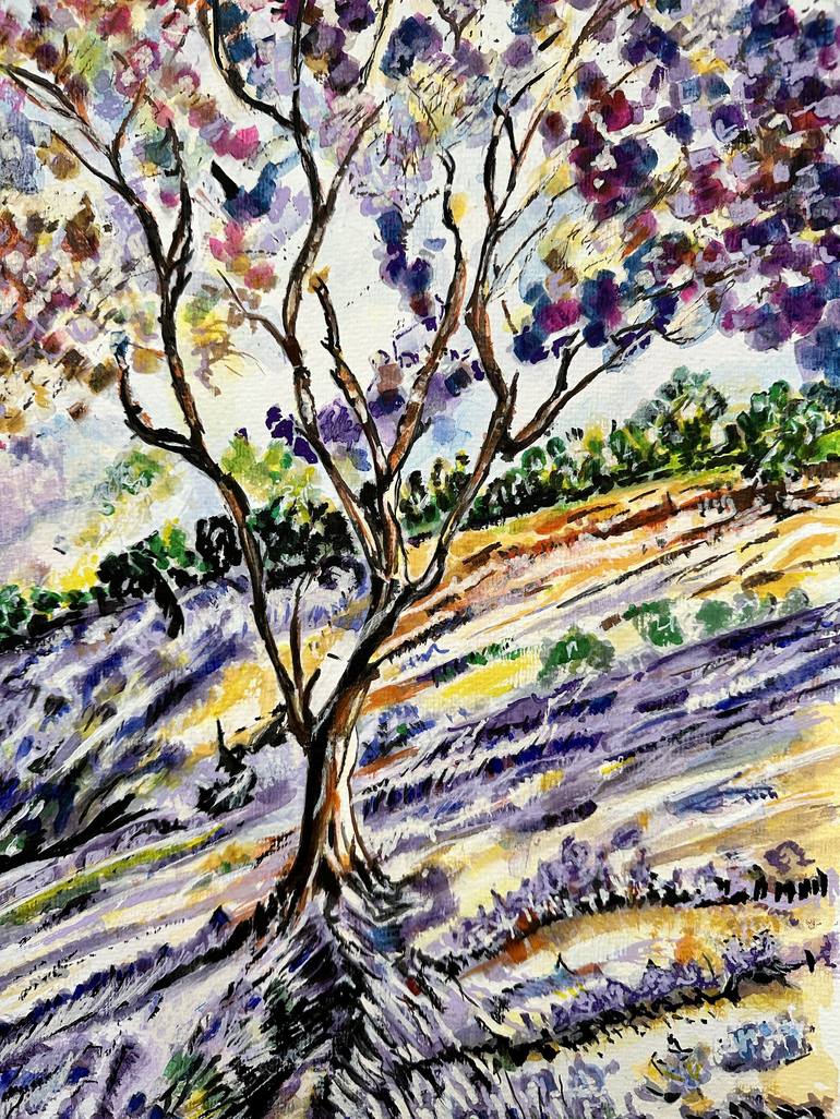 Original Impressionism Tree Painting by Misty Lady