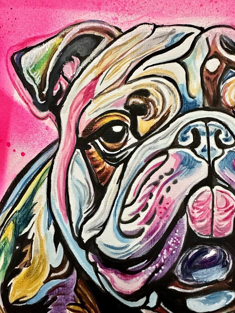 Original Pop Art Dogs Painting by Misty Lady