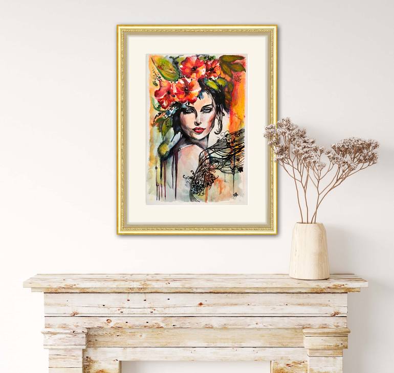 Original Contemporary People Painting by Misty Lady