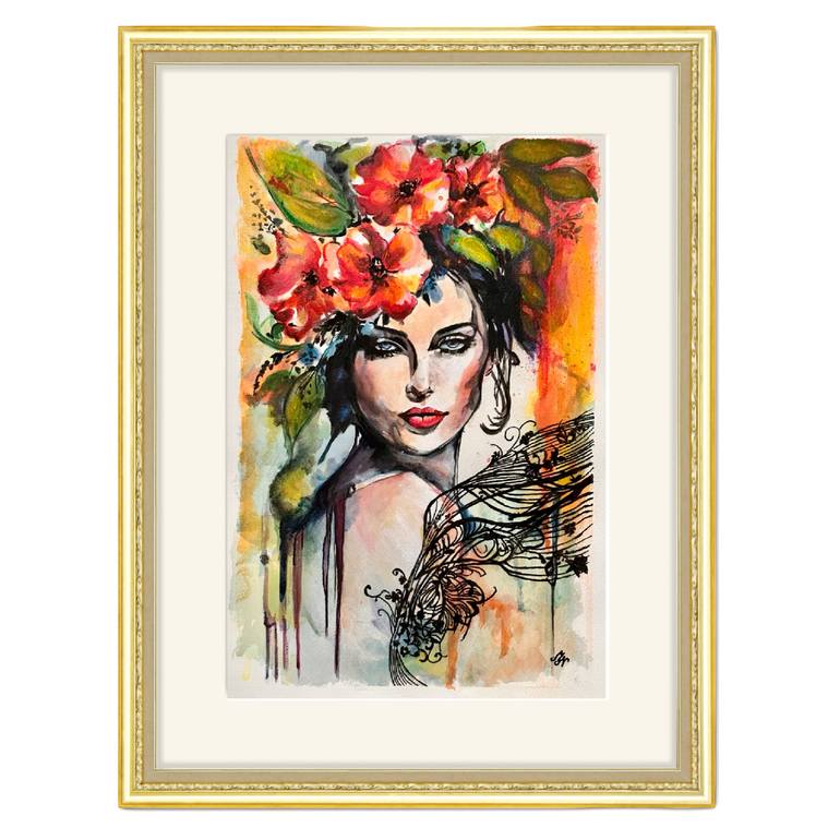 Original Contemporary People Painting by Misty Lady