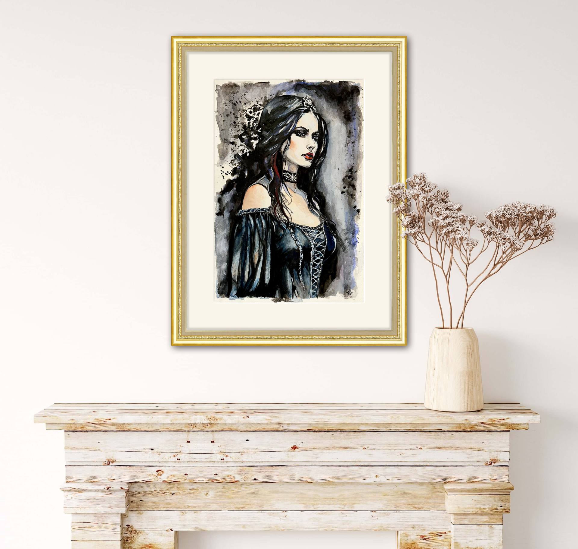 Gothic Lady Painting by Misty Lady | Saatchi Art