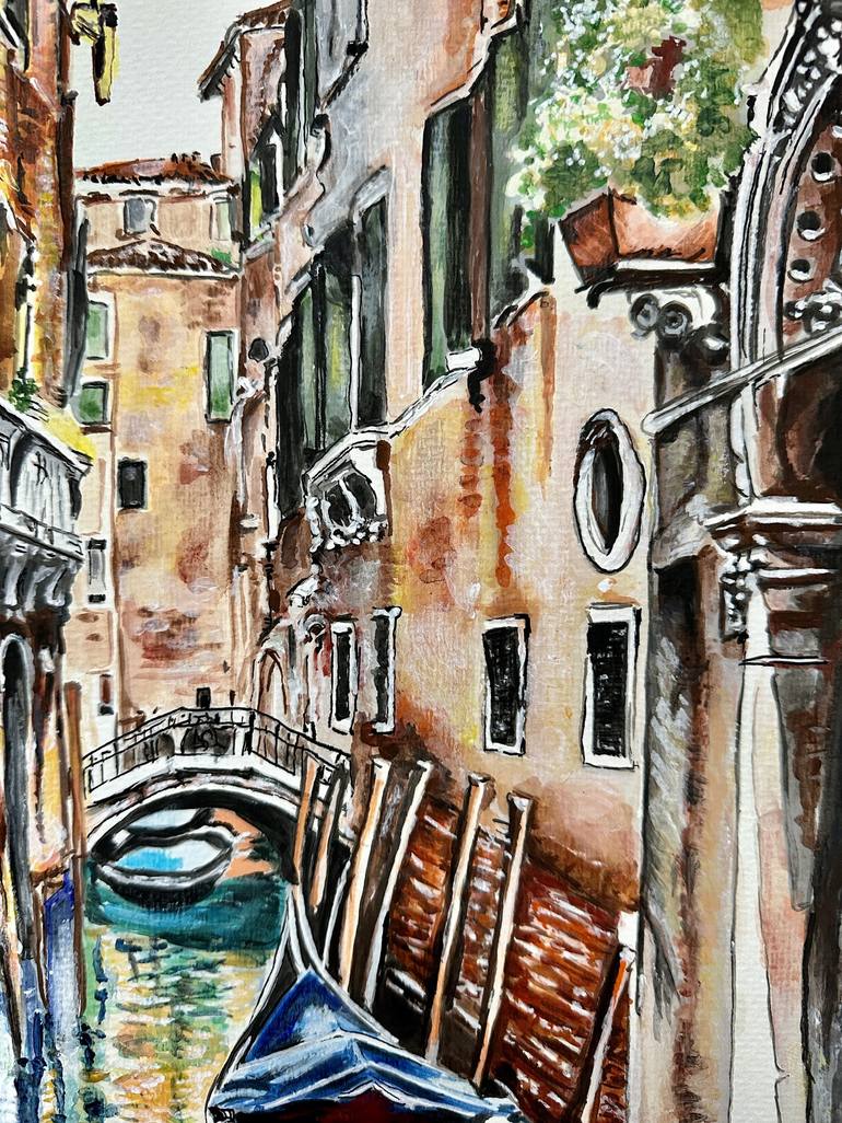 Original Impressionism Cities Painting by Misty Lady