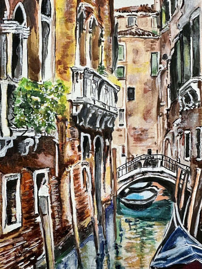 Original Impressionism Cities Painting by Misty Lady