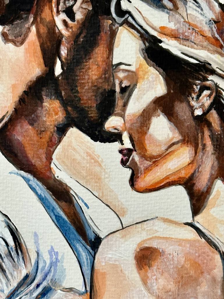 Original Contemporary Love Painting by Misty Lady