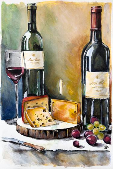 Original Contemporary Still Life Paintings by Misty Lady