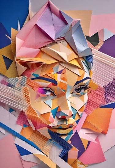 Original Pop Art Geometric Digital by Misty Lady