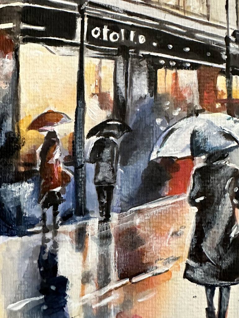 Original Impressionism Cities Painting by Misty Lady
