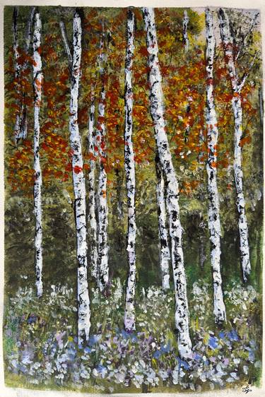 Original Fine Art Tree Paintings by Misty Lady