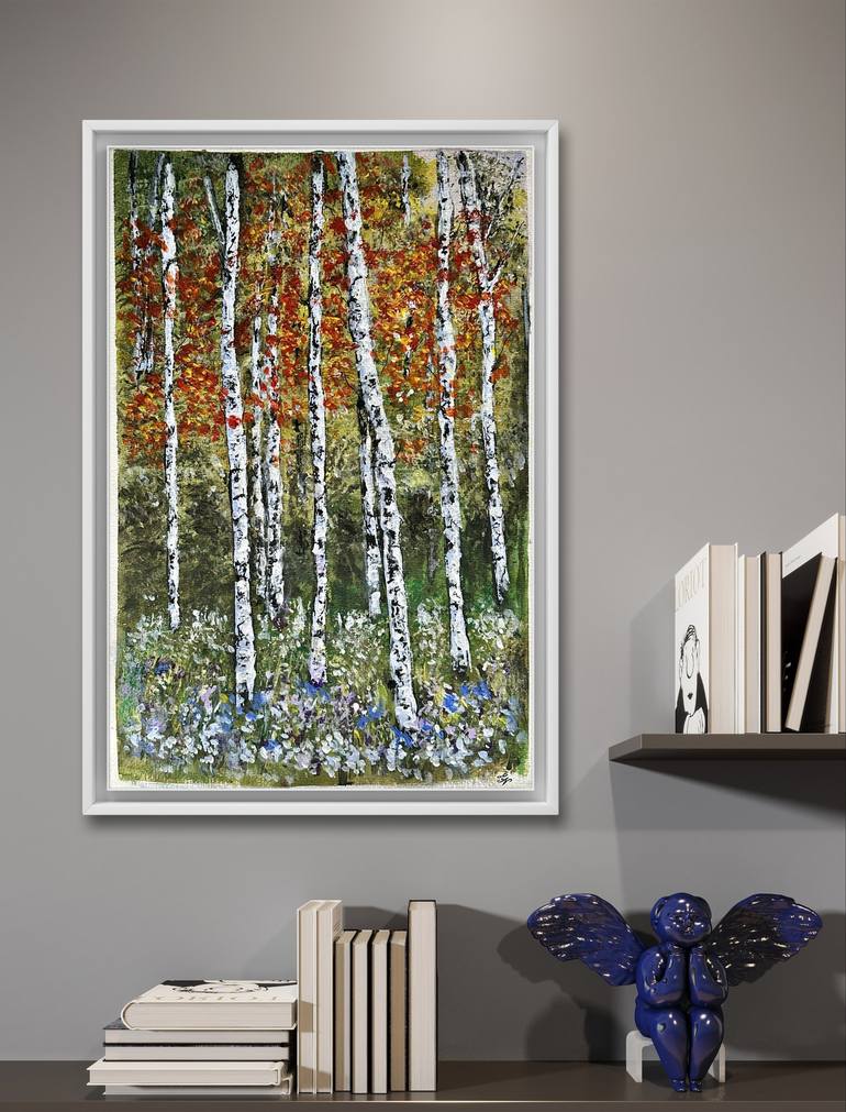 Original Fine Art Tree Painting by Misty Lady