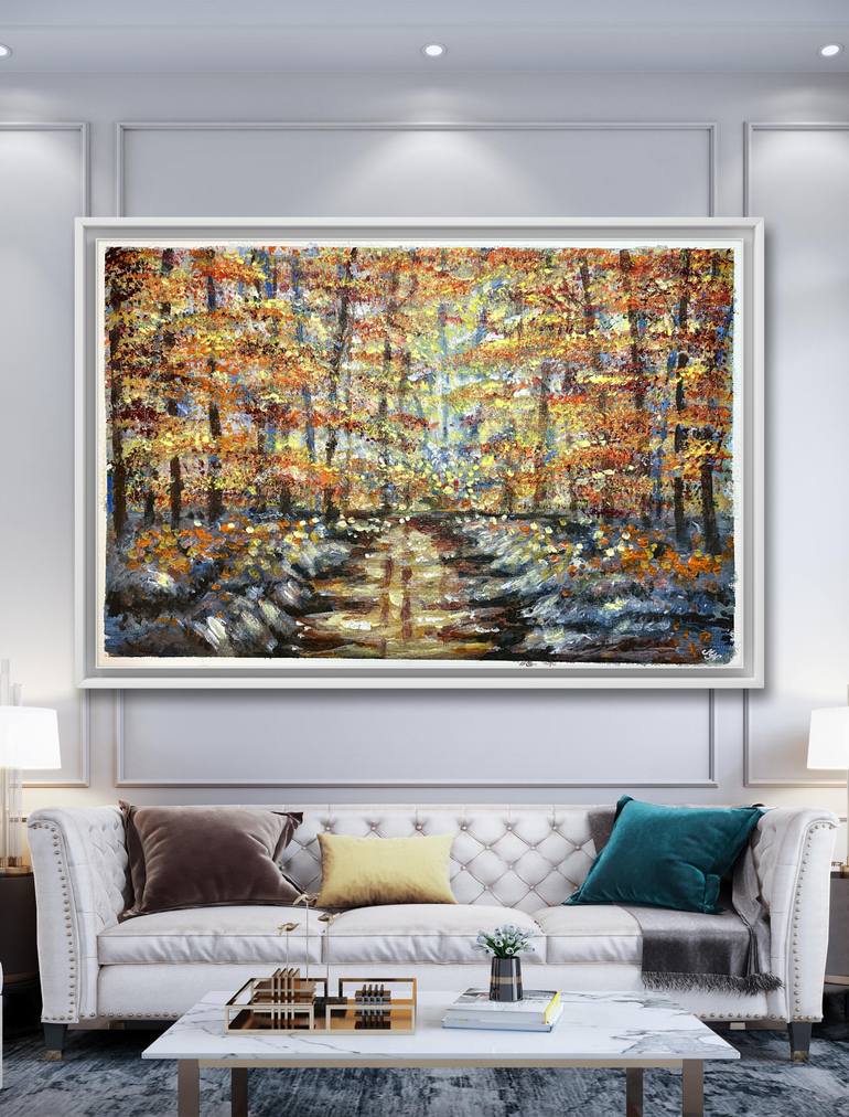 Original Abstract Landscape Painting by Misty Lady