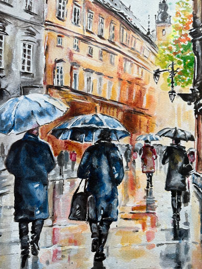 Original Contemporary Cities Painting by Misty Lady