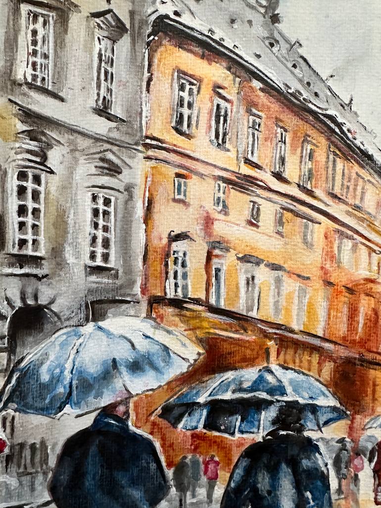 Original Contemporary Cities Painting by Misty Lady