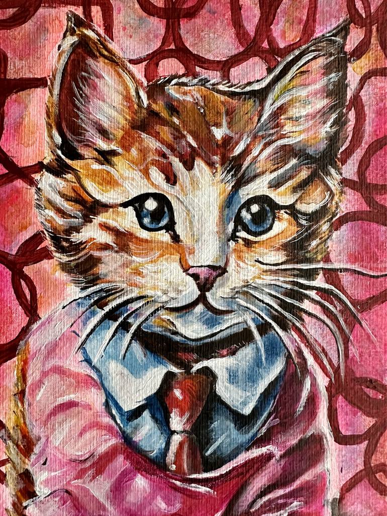 Original Cats Painting by Misty Lady