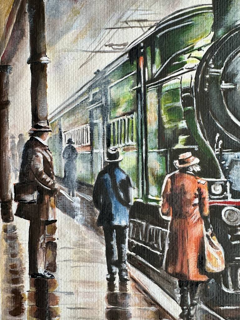 Original Impressionism Transportation Painting by Misty Lady