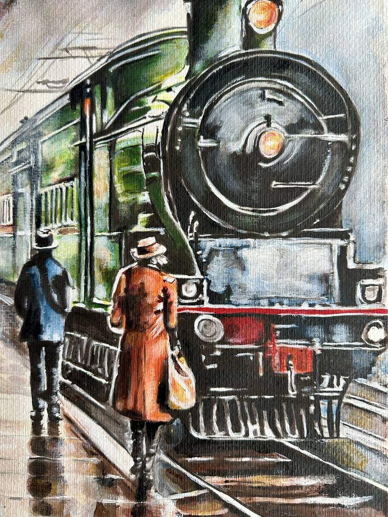 Original Transportation Painting by Misty Lady