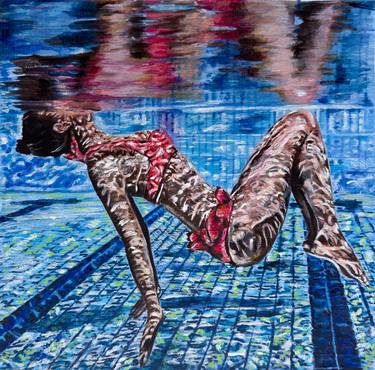 Original Contemporary Sports Paintings by Misty Lady