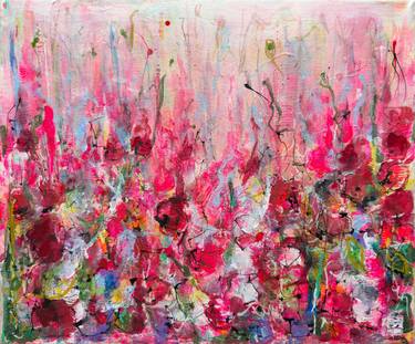 Original Abstract Floral Paintings by Misty Lady