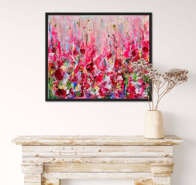 Original Abstract Floral Painting by Misty Lady