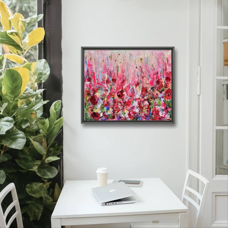 Original Abstract Floral Painting by Misty Lady