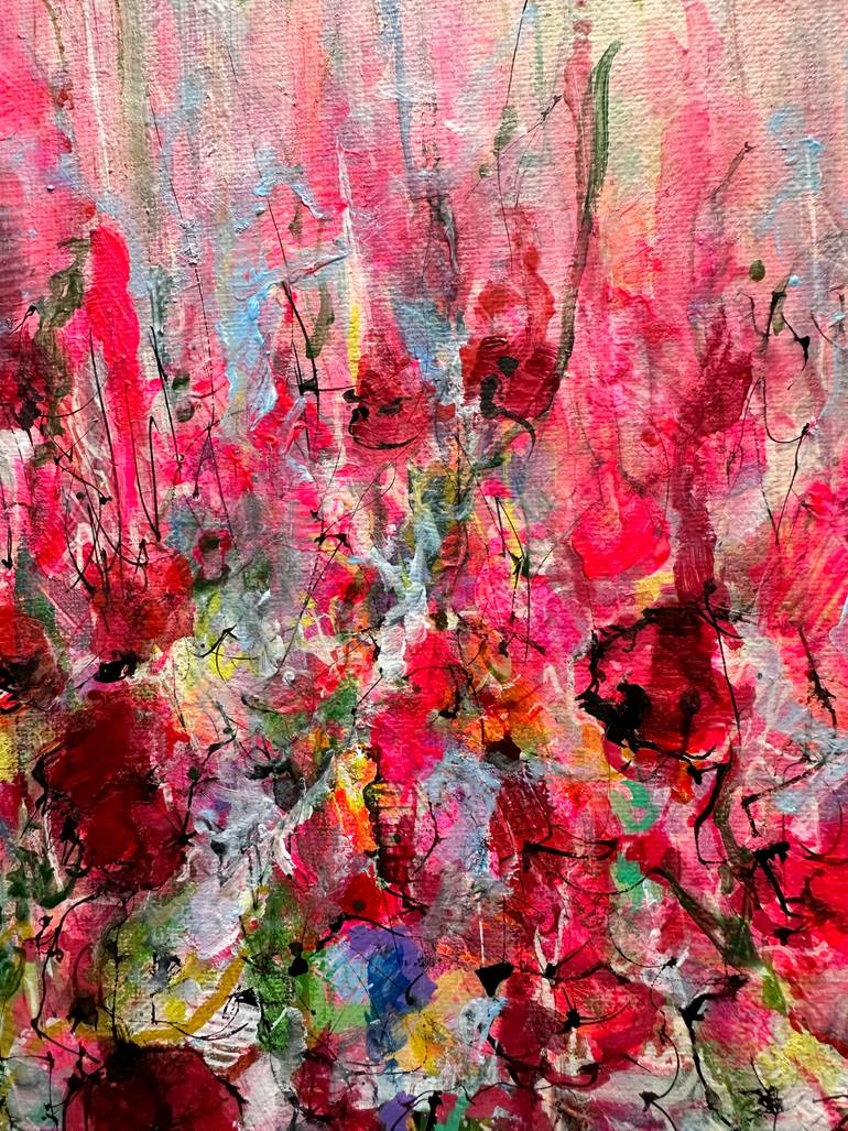 Original Abstract Floral Painting by Misty Lady
