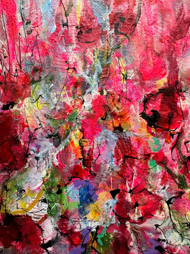 Original Abstract Floral Painting by Misty Lady