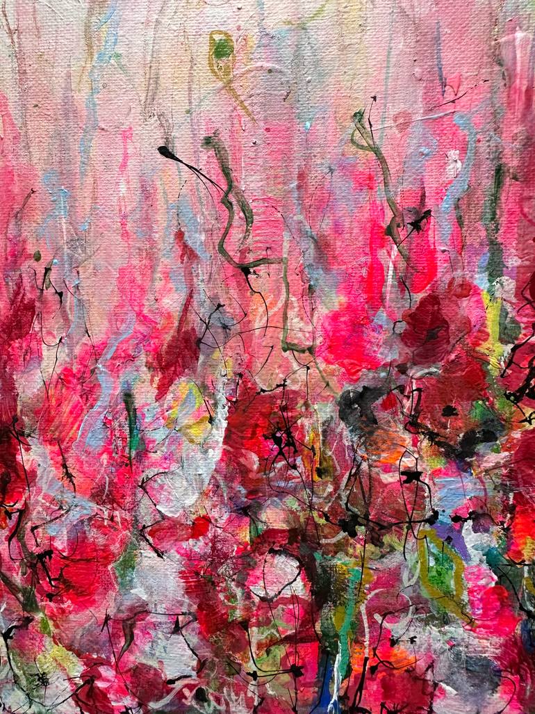 Original Abstract Floral Painting by Misty Lady