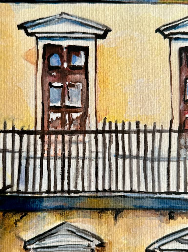 Original Abstract Architecture Painting by Misty Lady