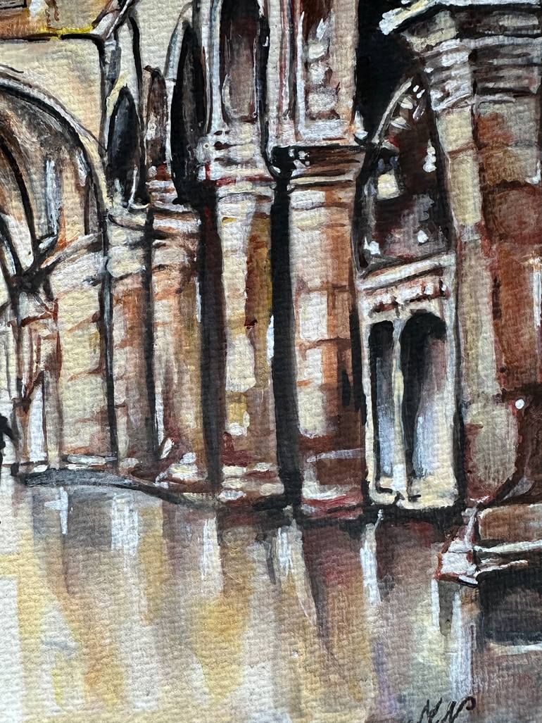 Original Contemporary Architecture Painting by Misty Lady