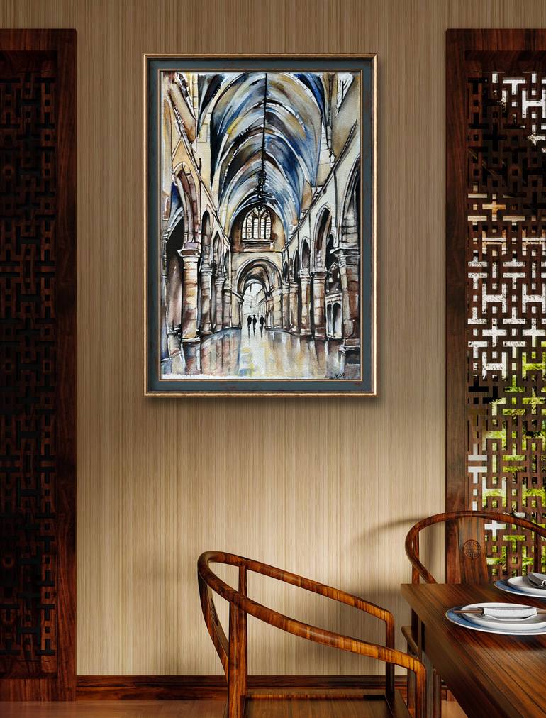 Original Contemporary Architecture Painting by Misty Lady