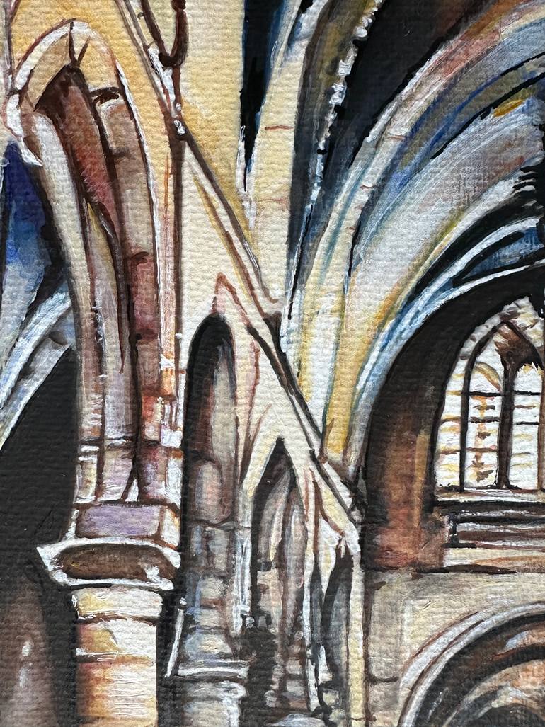 Original Contemporary Architecture Painting by Misty Lady