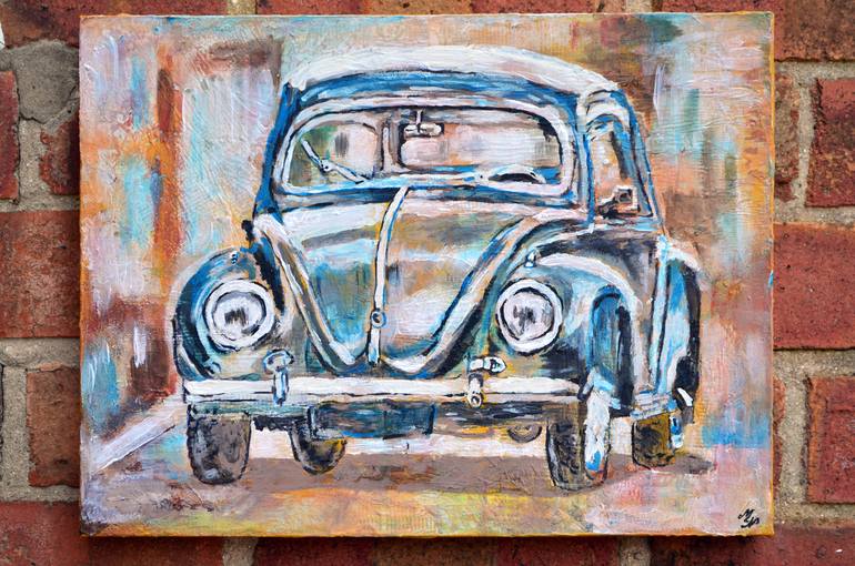 Original Car Painting by Misty Lady