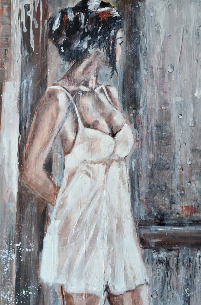 Original Figurative Women Painting by Misty Lady