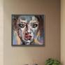 Modern acrylic portrait on deep canvas