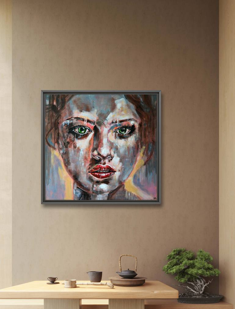 Original Abstract Expressionism People Painting by Misty Lady