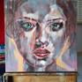 Contemporary layered female portrait