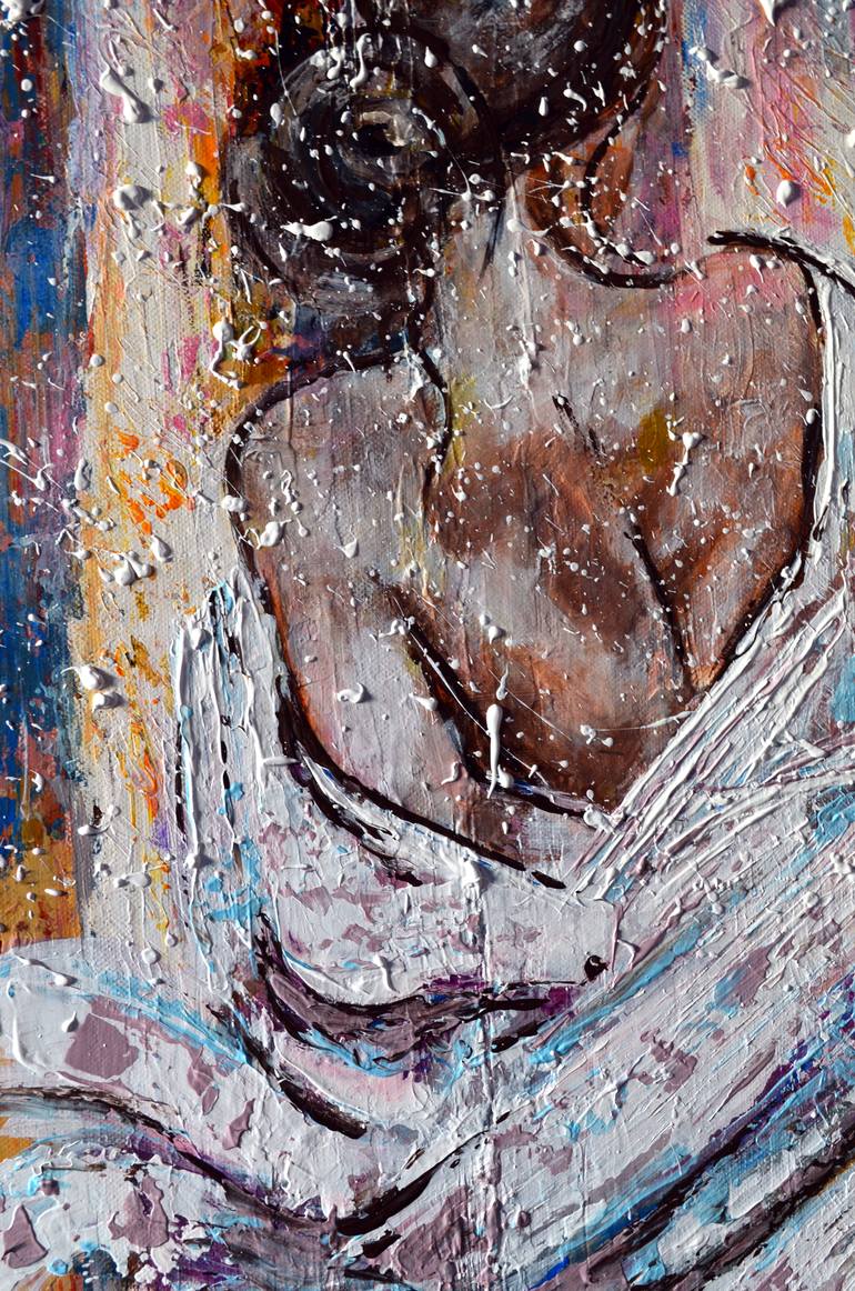 Original Abstract Expressionism Erotic Painting by Misty Lady