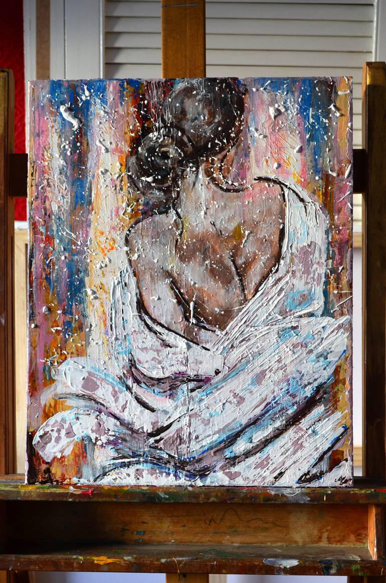 Original Abstract Expressionism Erotic Painting by Misty Lady