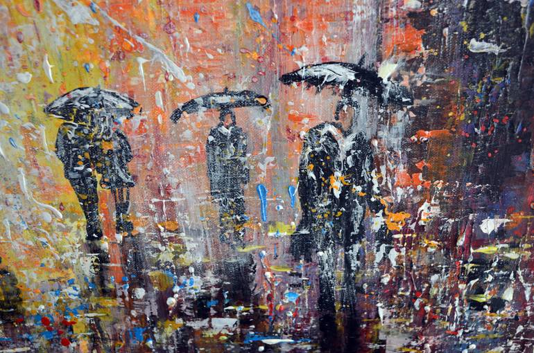 Original Abstract People Painting by Misty Lady