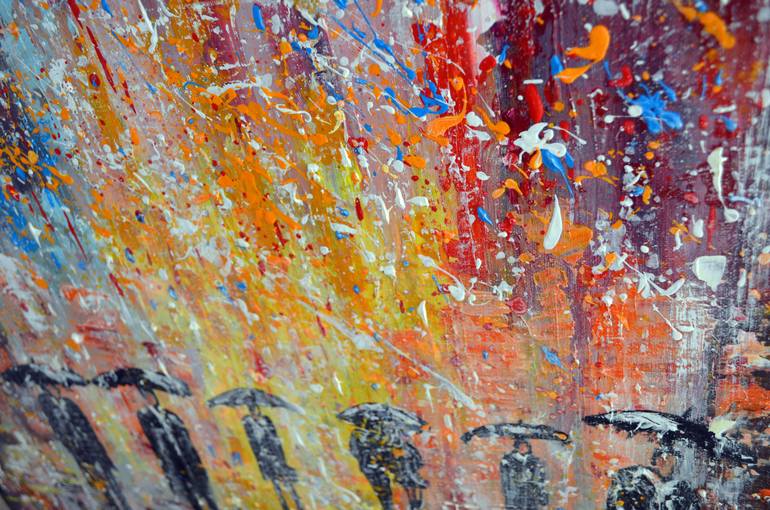Original Abstract People Painting by Misty Lady
