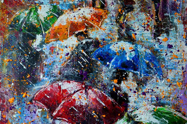 Original Abstract People Painting by Misty Lady
