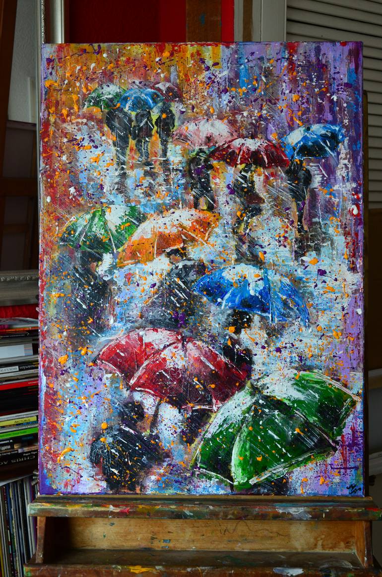 Original Abstract People Painting by Misty Lady