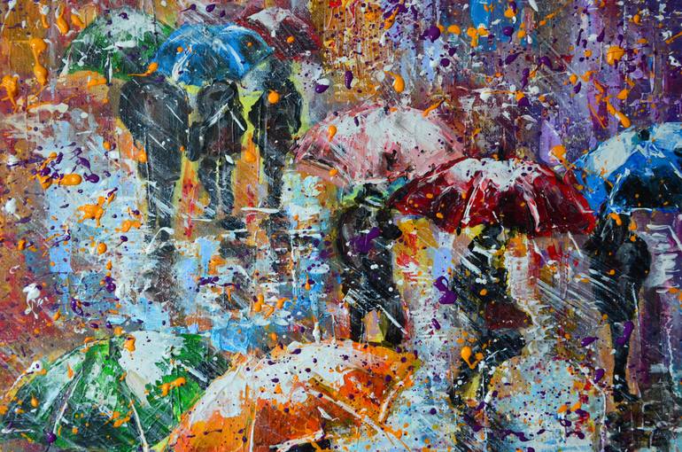 Original Abstract People Painting by Misty Lady