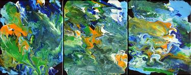 North Sea- Triptych Abstract thumb