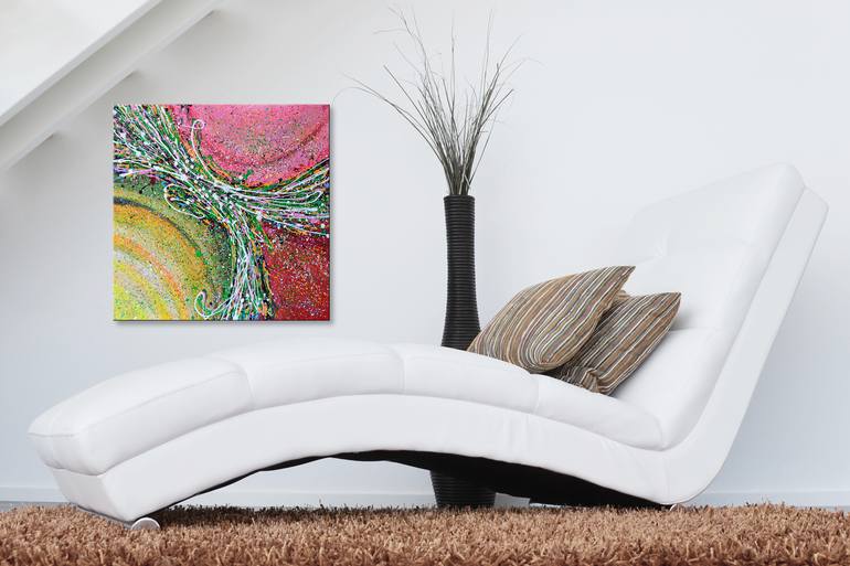 Original Abstract Expressionism Abstract Painting by Misty Lady