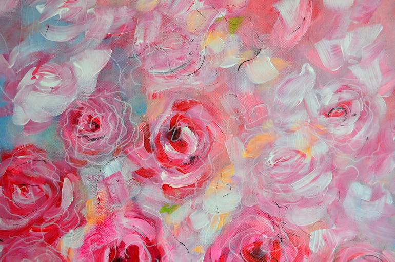 Original Abstract Floral Painting by Misty Lady