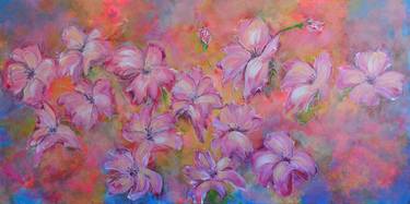 Original Abstract Floral Paintings by Misty Lady